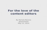 For the love of the content editors – jam's Drupal Camp session by Pamela Barone
