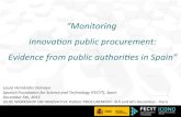 OECD workshop on measuring the link between public procurement, R&D and innovation. “Monitoring innovation public procurement: Evidence from public authorities in Spain”