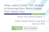 Earth Day: Home Energy Metering