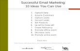 Successful Email Marketing: 10 Ideas You Can Use