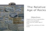 The relative age of rocks