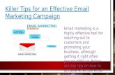 Killer tips for an effective email marketing campaign
