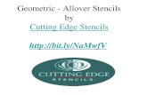 Geometric Allover stencils by Cutting Edge Stencils