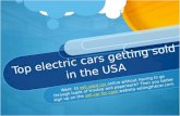 Top electric cars getting sold in the usa