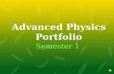 Advanced physics portfolio