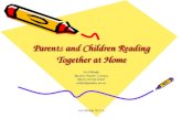 Parents and children reading together at home 1