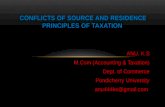 CONFLICT OF SOURCE AND RESIDENCE PRINCIPLES OF TAXATION