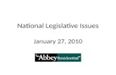 National Legislative Issues