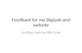 Digipak and website feedback