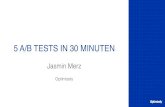 5 A/B Tests in 30 Minuten - Ideen für Ihre Conversion Optimierung