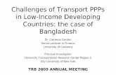 Why doesn't Bangladesh have more transport PPPs?