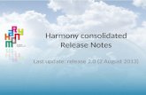 Harmony release overview 1.0 - 2.0