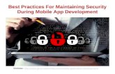 Best Practices For Maintaining Security During Mobile App Development