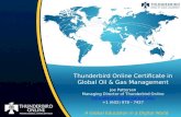 Thunderbird Online Certificate in Global Oil & Gas Management - March 2013