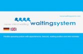 waitingsystem - flexible queueing system with appointments, forecast, waiting position and SMS reminder.