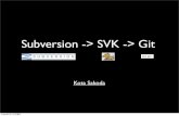 Subversion -> SVK -> Git