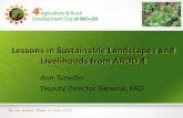Lessons in Sustainable Landscapes and Livelihoods. Synthesis of ARDD2012 Rio.
