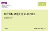 PAS councillor training: Introduction to planning