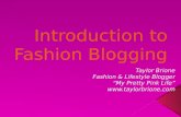 Introduction to Fashion Blogging