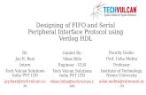 Designing of fifo and serial peripheral interface protocol using Verilog HDL