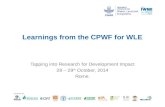 Learnings from CPWF for WLE