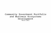 Community Investment Portfolio and Business Ecosystems Development