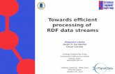 Towards efficient processing of RDF data streams