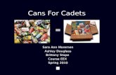 Cans for cadets!
