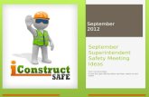 iConstructSafe Sept 2012 Safety Meeting