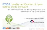 ETICS- quality certification of open source cloud software, OW2con'12, Paris