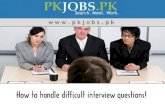 How to handle difficult interview questions