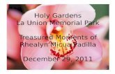 Rhealyn Padilla Treasured Moments at Holy Gardens La Union Memorial Park