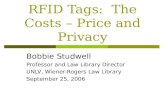 RFID Tags: The Costs – Price and Privacy