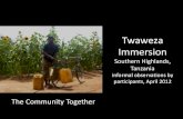 The Community Together: Twaweza Immersion 2012