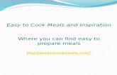 Where You Will Find Easy to Cook Meals