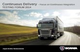 Continuous Delivery with focus on CI - Scania Connected Services - Talentum Events 2014