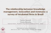 Balas 2014 - The relationship between knowledge management, innovation and revenues: a survey of incubated firms in Brazil