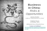 Business in China: Risks and Opportunities (Chatham House talk)