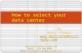How to select your data cente