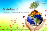 Earth with a tree globe power point templates themes and backgrounds ppt layouts