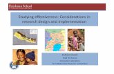 Shibani Ghosh, Tufts University "Studying Effectiveness: considerations in research design and implementation"