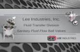 Lee Fluid Transfer Division - Sanitary Fluid Flow Ball Valves