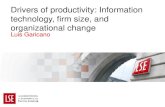 Drivers of productivity: Information technology, firm size, and organizational change, Luis Garicano