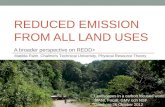 Reduced emissions from all land uses - A broader perspective on REDD+: presentation