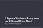 Five Contracts Every Non-profit Should Know About