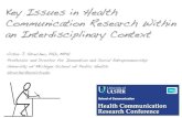 Vic strecher key issues in health communication research within an interdisciplinary context