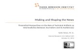 Making & Shaping the News - technical artifacts and the interplay of journalism and audience