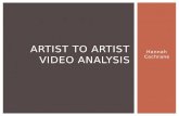 Artist to artist video analysis