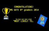 2014 8th grade gate memories