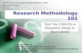 Research methodology 101